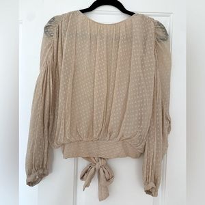 Silk backless fancy BCBG blouse